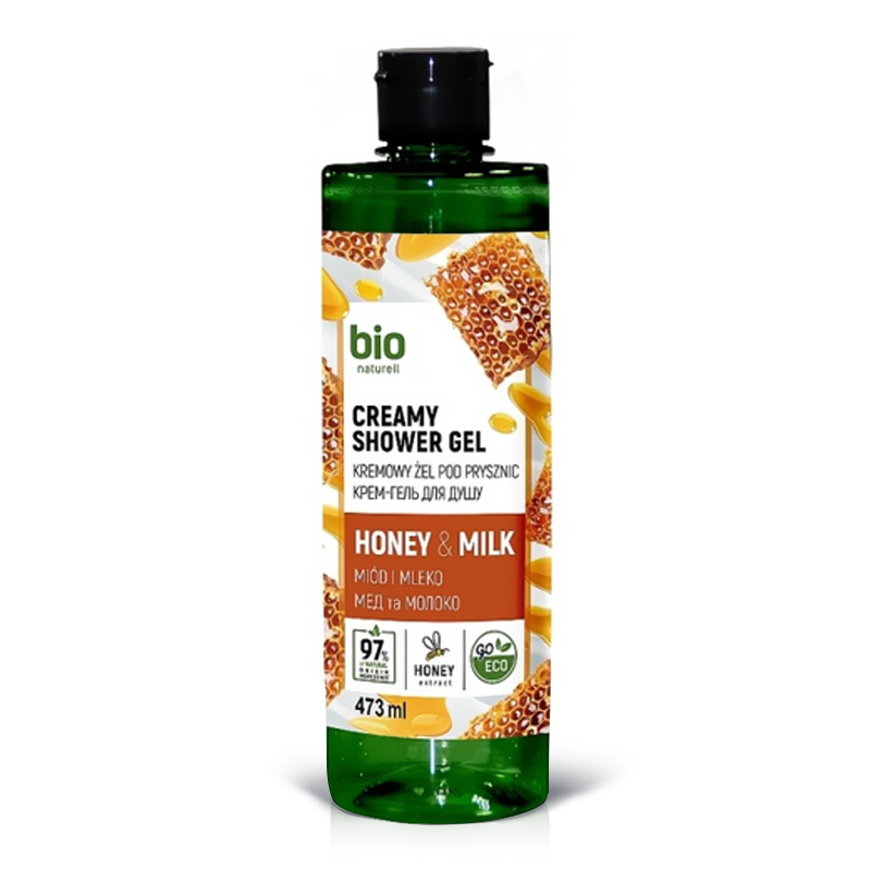 "Bio Naturell" Dušigeel kreem "Mee ja piim", 473 ml