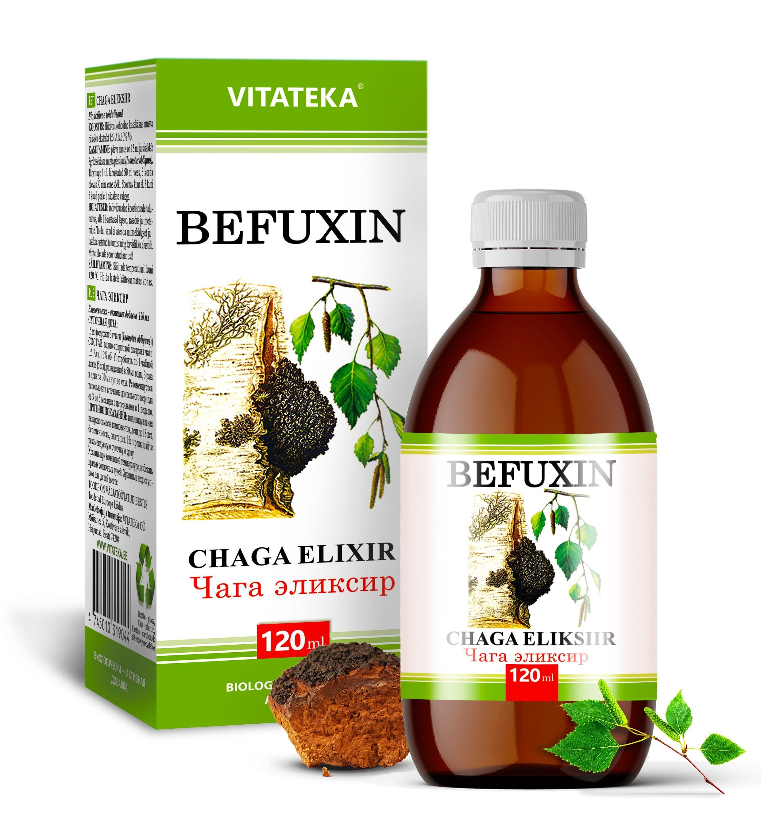 "VITATEKA" Befuxin chaga eliksiir 120 ml