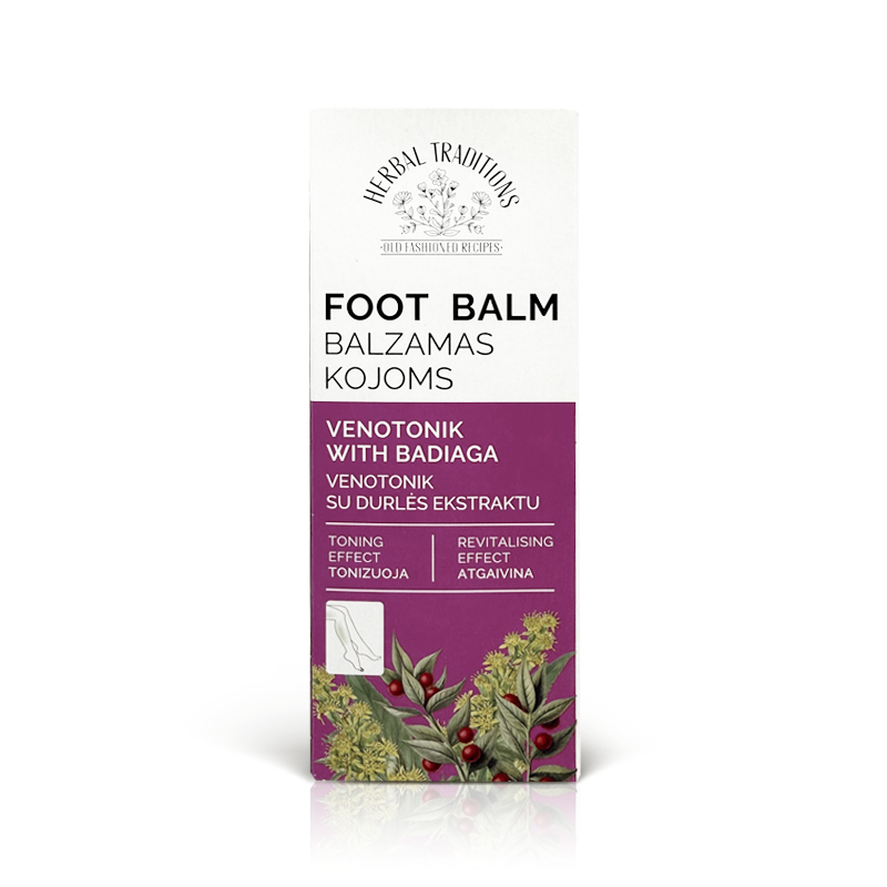 "HERBAL TRADITIONS" Badiaga ja Taimeekstraktiga jalapalsam 75 ml