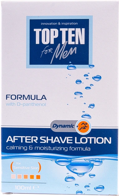 Top Ten Dynamic after shave -lotion – herkälle iholle D-pantenolilla, 100 ml