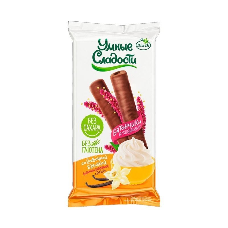 "Targad maiustused" Gluteenivaba amarandibatoon kooretäidise ja glasuuriga, vitamiinidega rikastatud 20 g