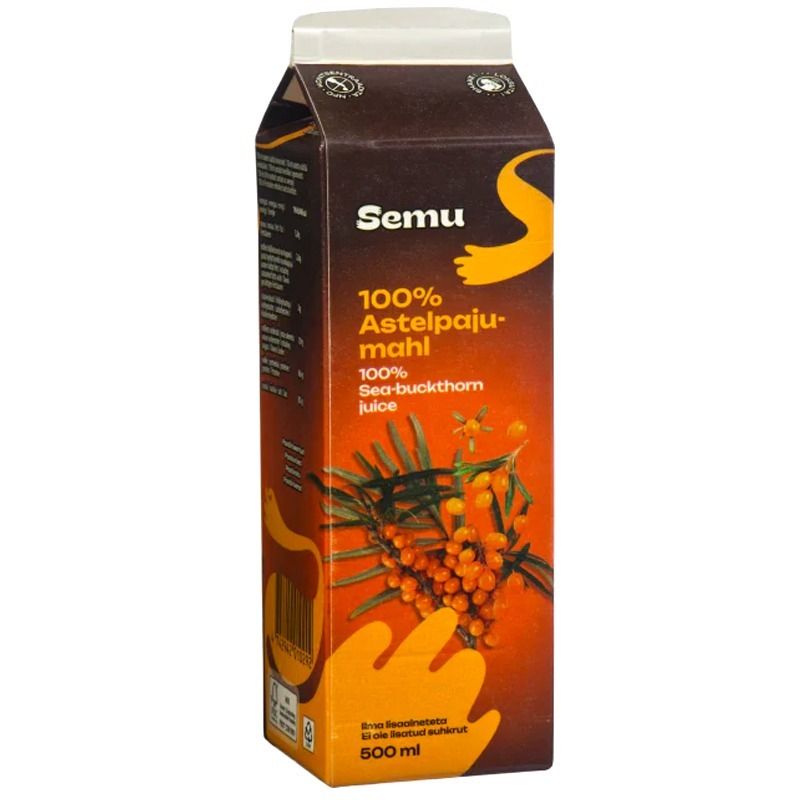 "SEMU" Astelpajumahl 100% 500 ml (mahlapakk)