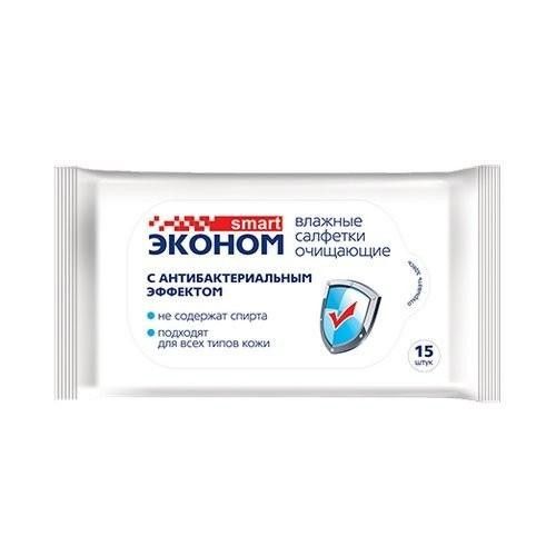 Antibakteriaalsed taskurätikud "Econom smart" 15 tk