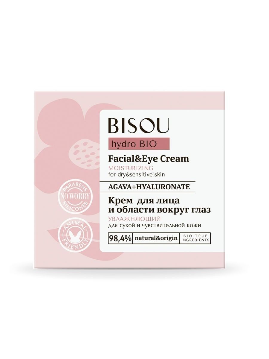 BISOU NIISUTAV NÄOKREEM JA SILMA ÜMBRUSELE KUIVALE JA TUNDLIKULE NAHALE 50ML 