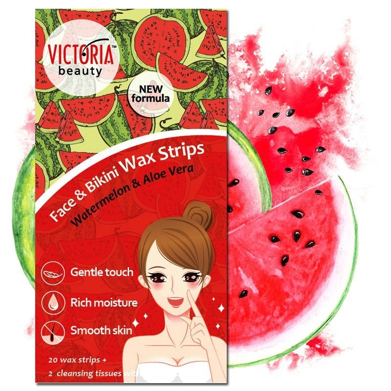DEPILATSIOONI VAHARIBAD TUNDLIKULE NAHALE ARBUUS JA ALOE VERA /20tk+2 salvrätikut/ VICTORIA BEAUTY