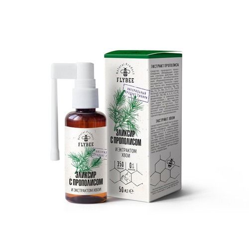 ELIKSIIR FLYBEE TARUVAIGU JA OKASPUU EKSTRAKTIGA KURGUSPREI 50ML (propolis+hvoja)(KorolevFarm)