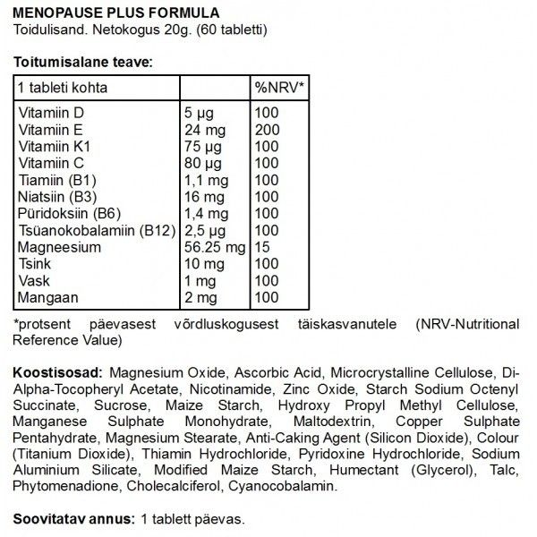 FITS  Menopause Plus Formula tabletid 30tk