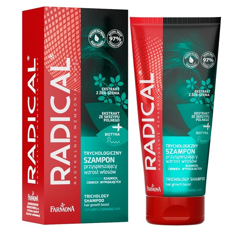 "RADICAL" Trikoloogiline šampoon juuste kasvu jaoks 200 ml