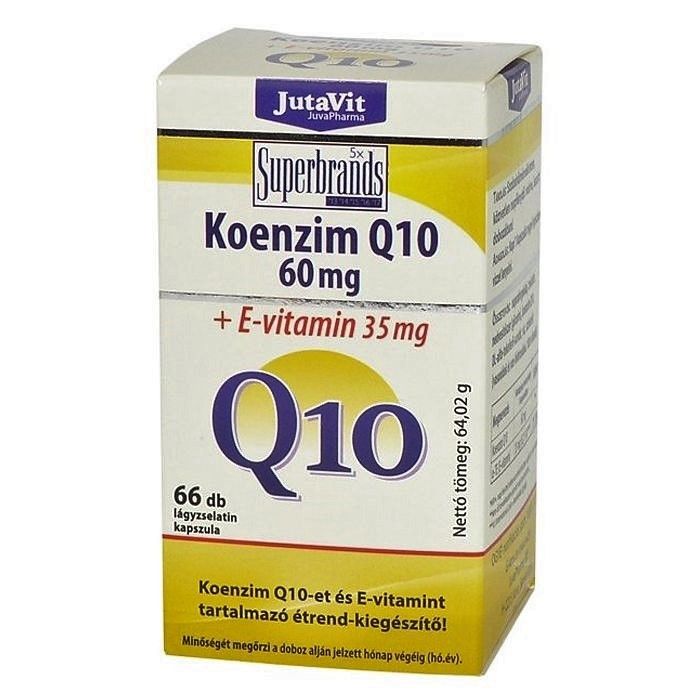 KOENSÜÜM Q10 + E-VITAMIIN KAPSLID JUTAVIT N66 60MG