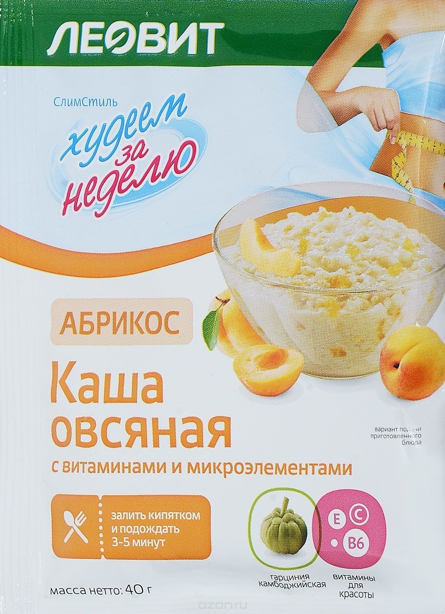 Kaerahelbepuder aprikoosiga 40 g - Leovit( с абрикосом)(s abrikosom)