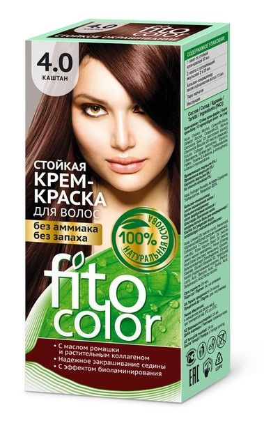 Kreemvärv juustele 4.0 Kastan - Fitocolor