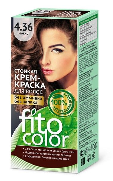 Kreemvärv juustele 4.36 Moka - Fitocolor