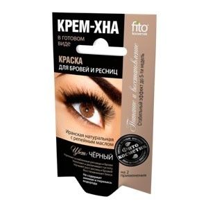KULMU-JA RIPSMETEVÄRV MUST KREEM-HENNA 2x2ML - FITOKOSMETIK