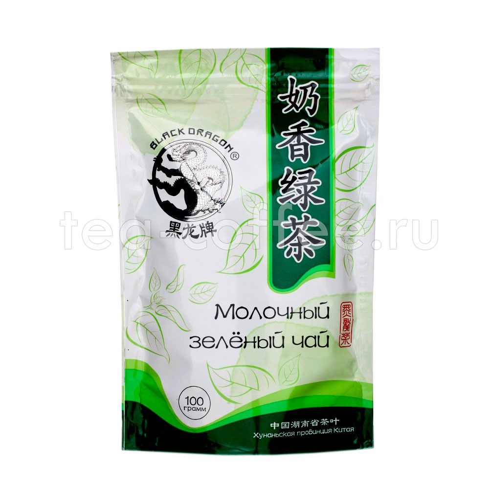Must Draakon Roheline tee piima 100g