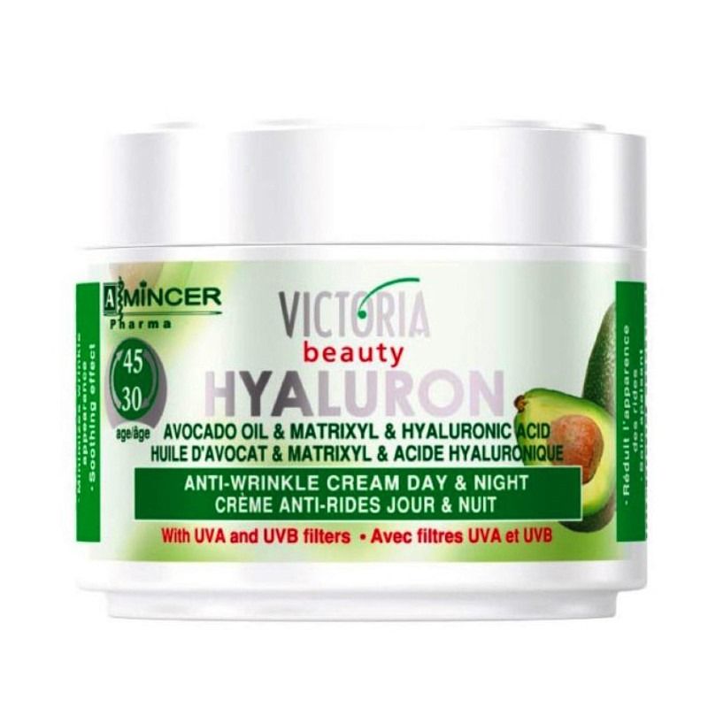 NÄOKREEM KORTSUDEVASTANE HÜALUROON JA AVOKAADOÕLI 30-45 50ML VICTORIA BEAUTY