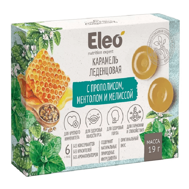 "ELEO" Karamell taruvaigu, mentooli ja melissiga 19 g