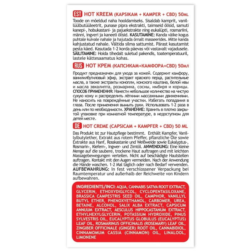 "VITATEKA" HOT kreem 50 ml