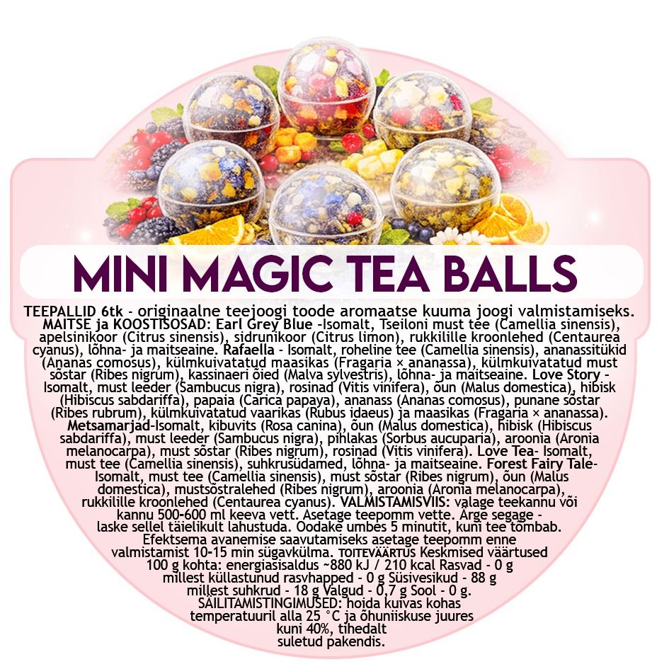 "VITATEKA" Maagilised teepallid 6 tk ( mini )