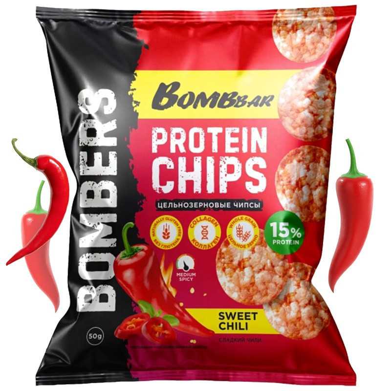 "BOMBBAR" Proteiinilaastud "Sweet Chilli", 50 g 