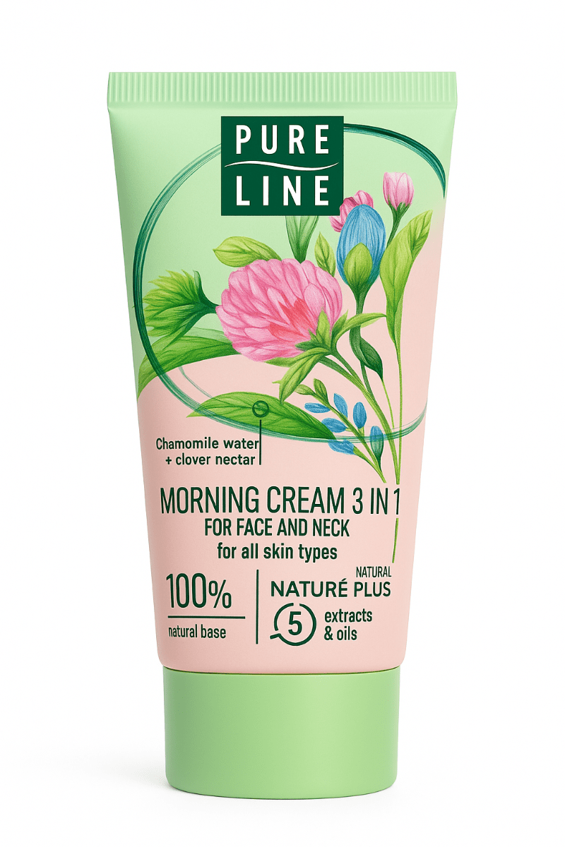 "PURE LINE" Hommikune näo- ja kaelakreem 3 ühes, 50 ml