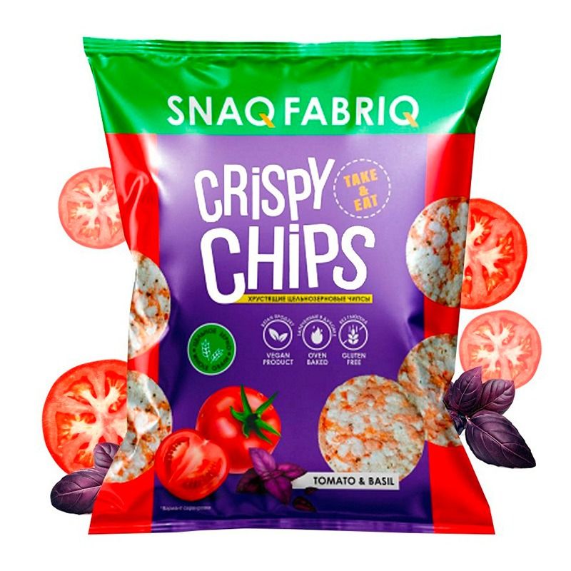 "SNAQ FABRIQ" Proteiinikrõpsud tomati ja basiilikuga, 50 g