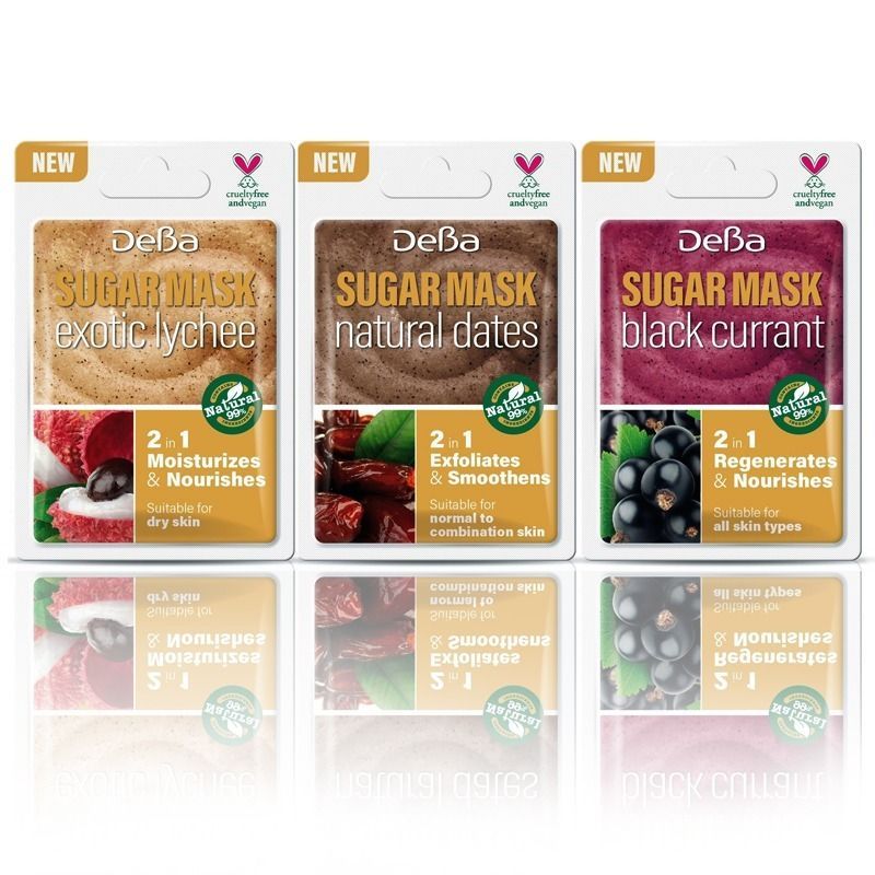 NÄOMASK DEVA - SUGAR MASK MIX - 3 TK. 