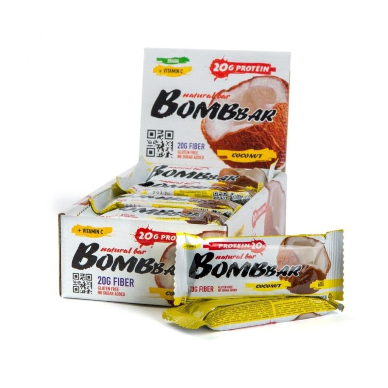 Proteiinibatoon "Kookospähkel", 60 g - Bombbar