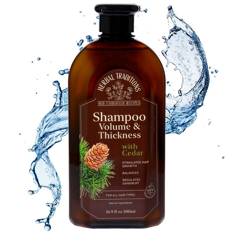 "Herbal Traditions" JUUKSEŠAMPOON SEEDRIPUUGA, VOLÜÜMI SUURENDAV JA TUGEVDAV,  500ML 