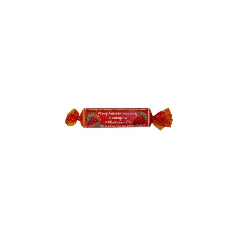 TABLETID Askorbinka+ (Maasikas) KVADRAT-C (VITAMIR)