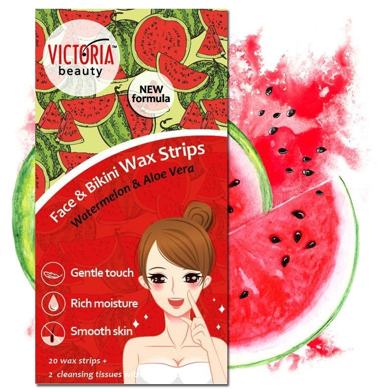 DEPILATSIOONI VAHARIBAD TUNDLIKULE NAHALE ARBUUS JA ALOE VERA /20tk+2 salvrätikut/ VICTORIA BEAUTY