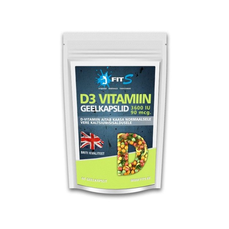 FITS  Vitamiin D3 tabletid 3600ui 60tk 