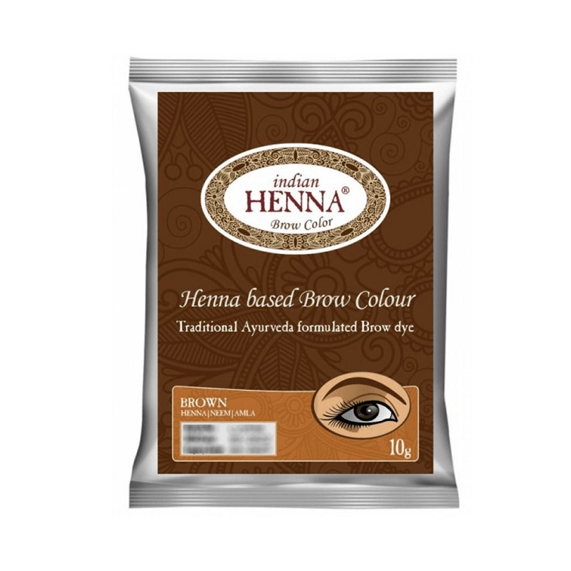 Brūnā hennas krāsa uzacīm 10 g - Indian Henna