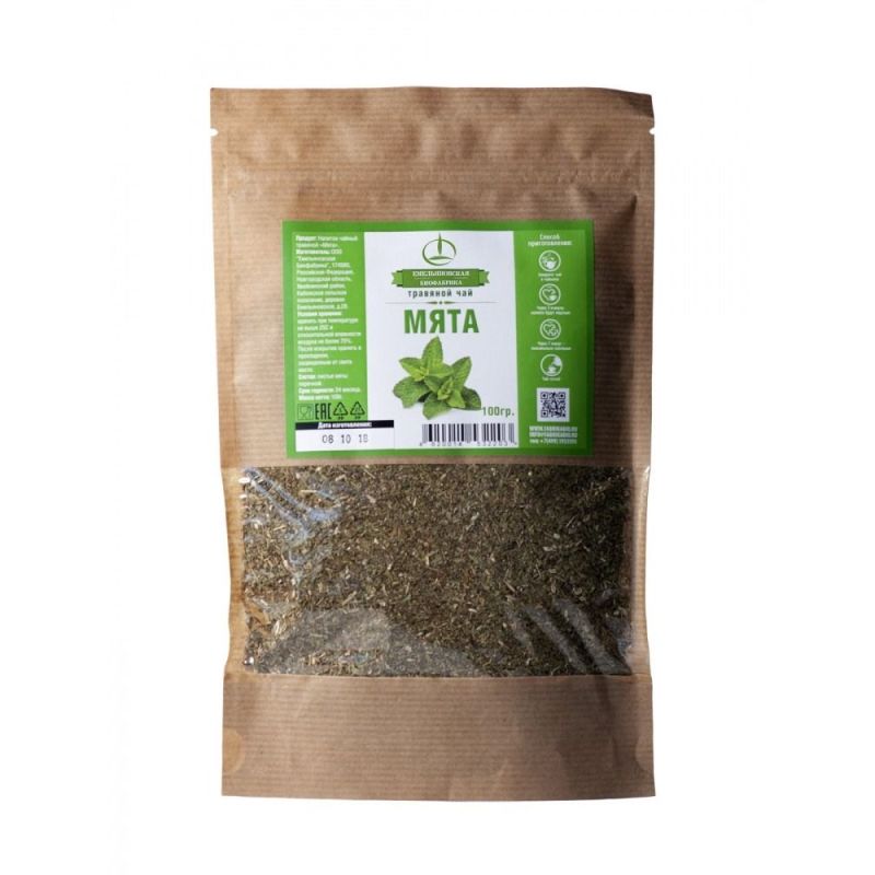 Taimetee "Mint", lahtised lehed, 100 g - Emelyanovskaya Biofactory