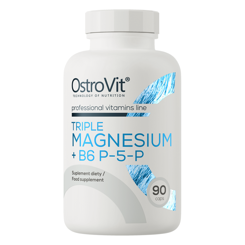 Trīskāršais magnijs + B6 P-5-P, 90 kapsulas, OstroVit