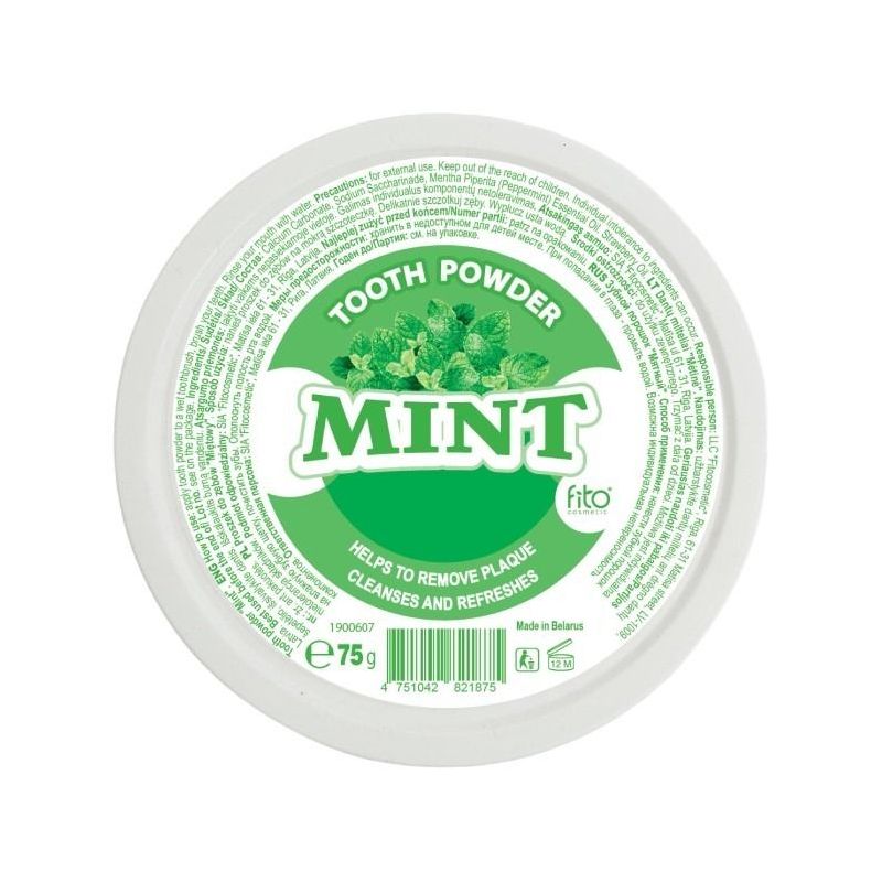 Piparmētru zobu pulveris, 75 g