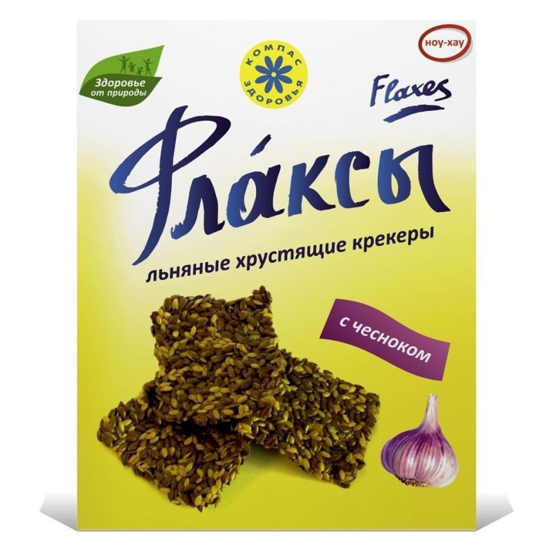 Kreekerid küüslauguga 150 g - Flaxes