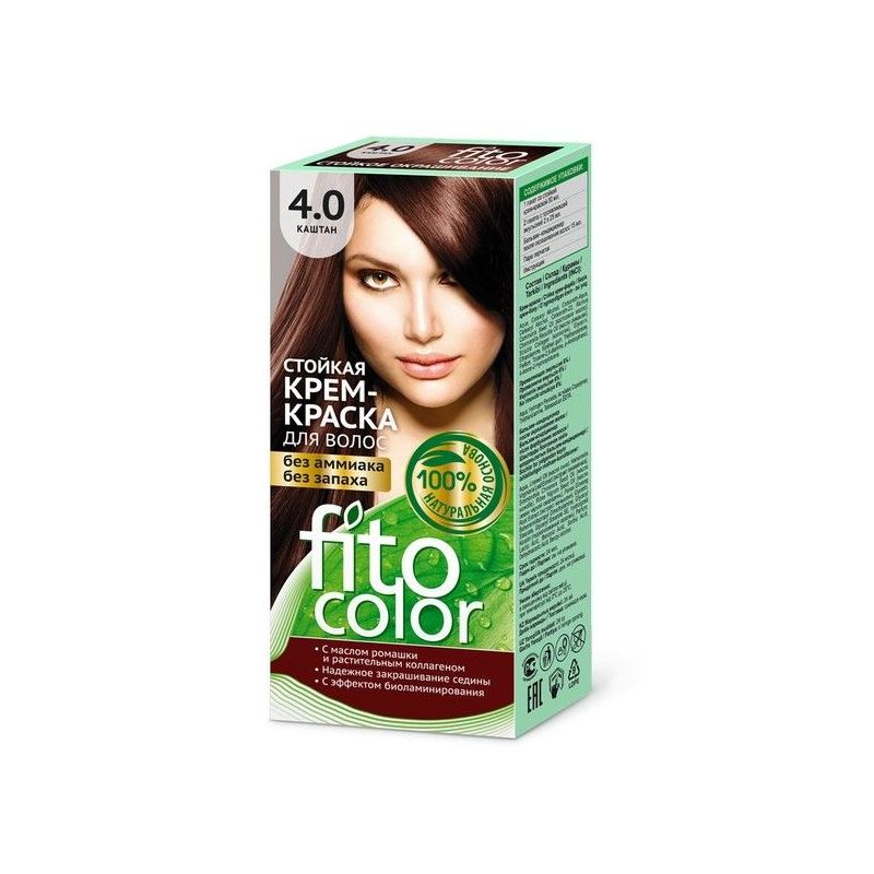 Kreemvärv juustele 4.0 Kastan - Fitocolor
