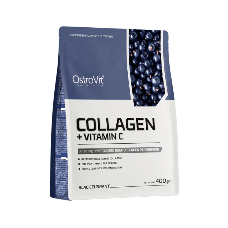 Kolagēns + C vitamīns upeņu garša 400 g - OstroVit