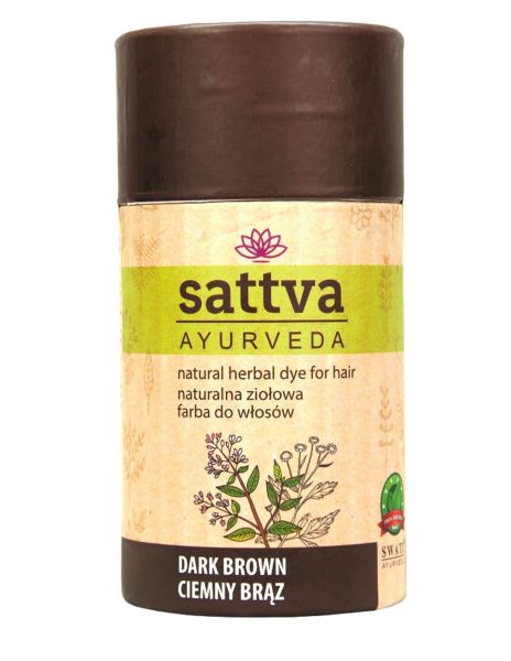 TAIMNE TUMEPRUUN JUUKSEVÄRV  DARK BROWN  150G SATTVA