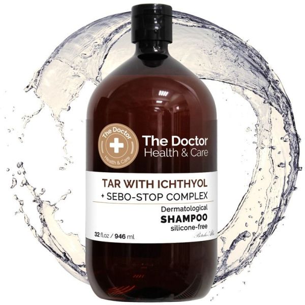 ŠAMPOON TAR WITH ICHTHYOL + SEBO-STOP COMPLEX Dermatological The Doctor Health & Care  946 ml ELFA 