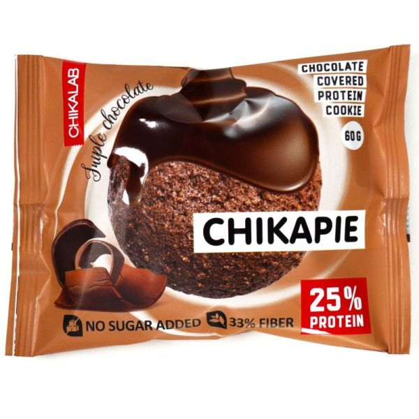 CHIKALAB Печенье глазированное с начинкой  60гр (Тройной шоколад)
