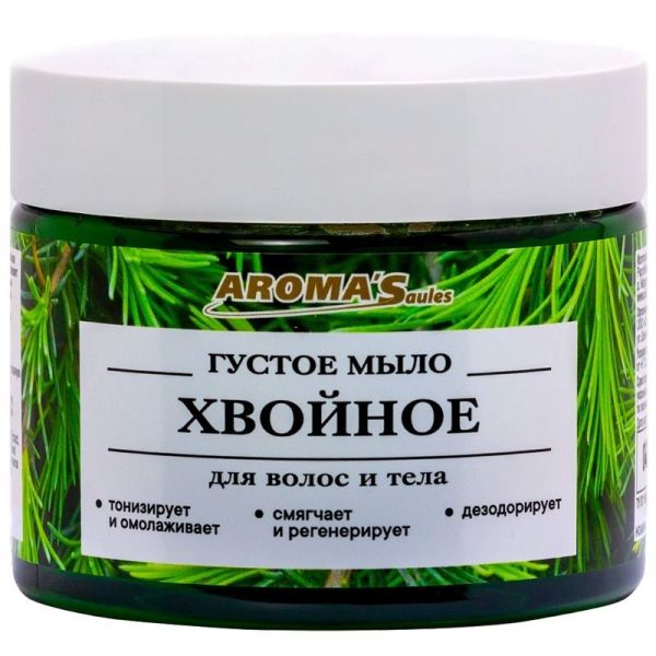 "AromaSaules" Paks juukse- ja kehaseep "Okaspuu", 250 g