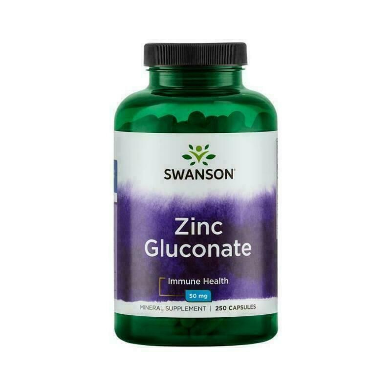 TSINKGLÜKONAAT KAPSLID N250 50MG SWANSON (Zinc Gluconate)