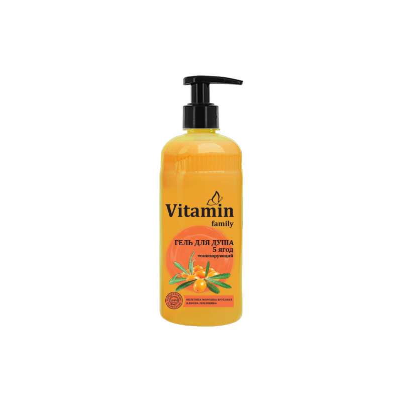 VITAMIN FAMILY DUŠIGEEL "5 MARJA" TONISEERIV 650ML