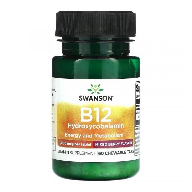 Vitamiin B12 Hüdroksükobalamiin tabletid, N60 - SWANSON