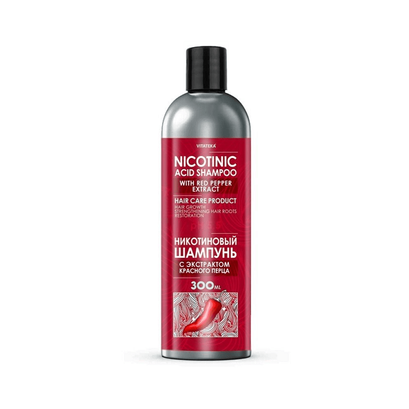 Nikotiinhappe šampoon pipraga, 300 ml - VITATEKA