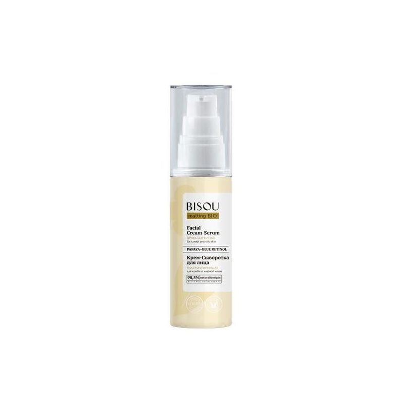 BISOU KREEM-SEERUM NÄOLE HÜDRA MATISTAV KOMBINEERITUD JA RASUSELE NAHALE 50ML