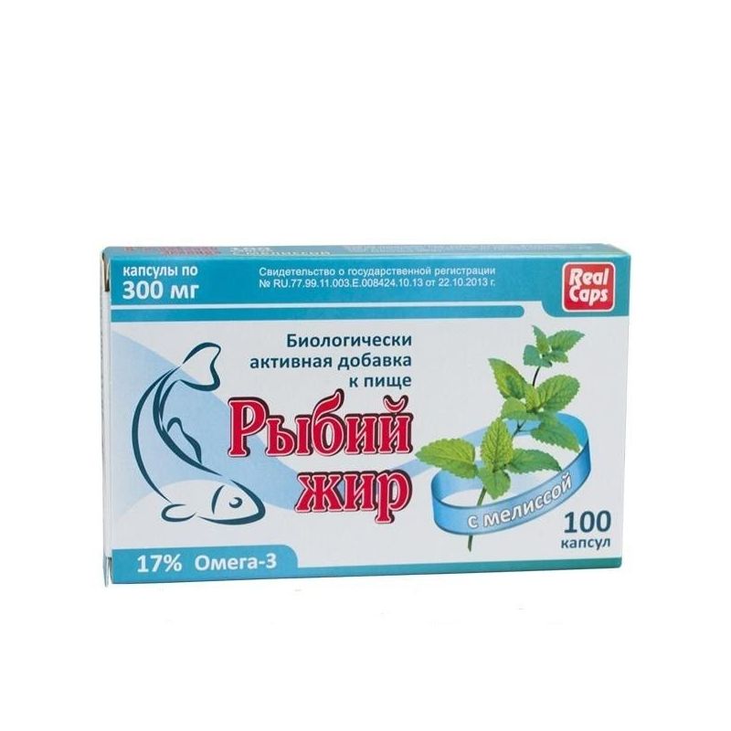 Kalaõli kaps 300mg N100 Melissa - RealCaps ( melissa )(мелисса)