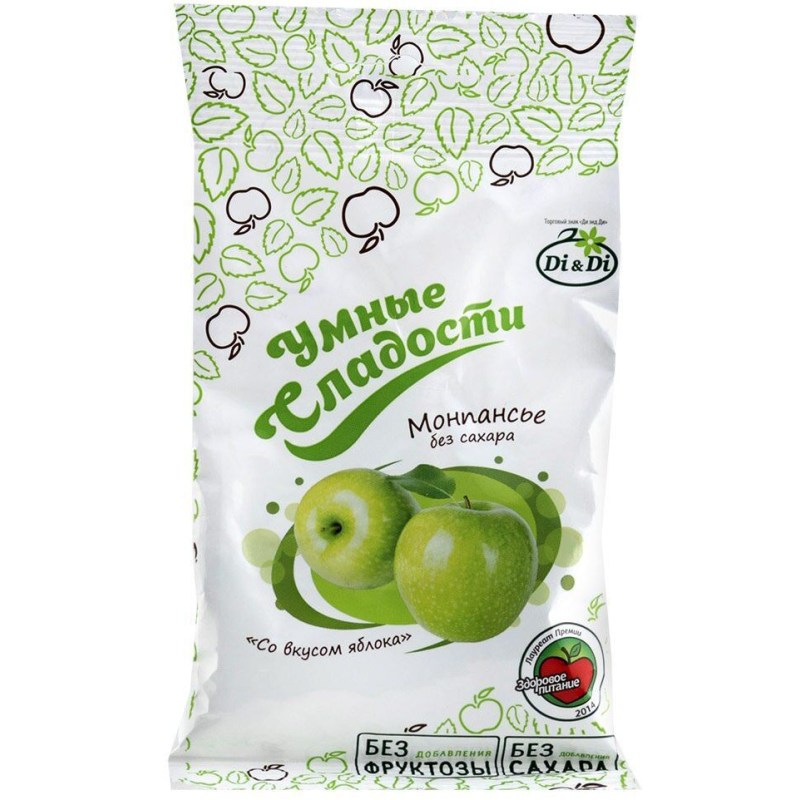 Suhkruvaba kommid õunaga 55 g - Nutikad Maiustused - Di&Di