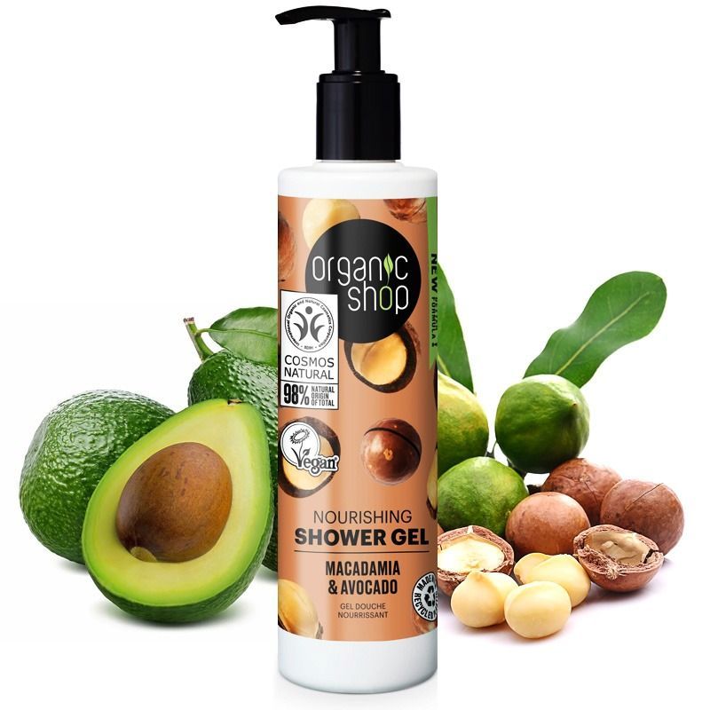 "Organic Shop" Toitev dušigeel  Macadamia&Avocado, 280 ml 